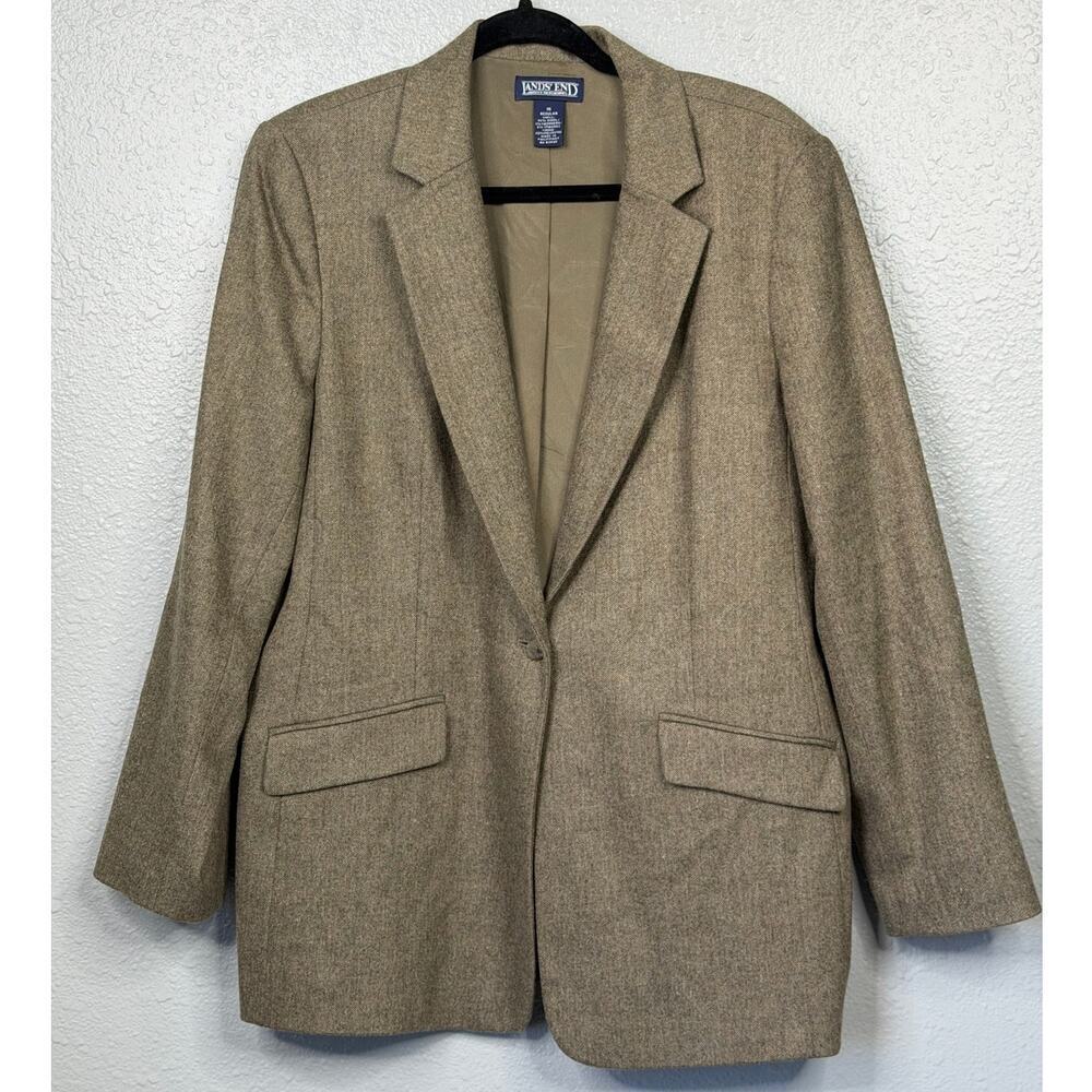Land’s End Women’s Lined Wool Blend Blazer Jacket/Size-16 R